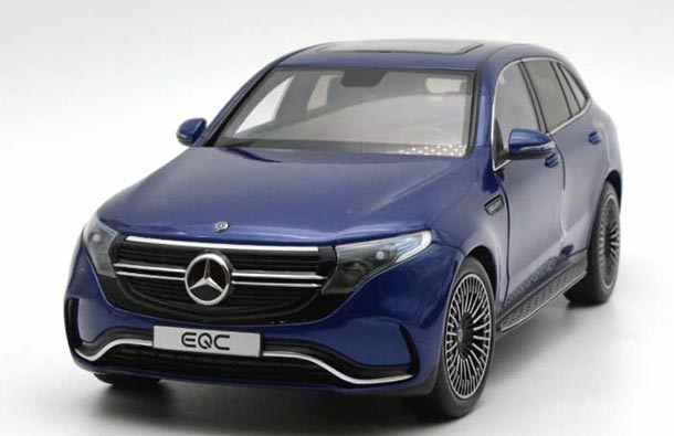 Diecast 2019 Mercedes-Benz EQC400 Model 1:18 Scale White / Blue