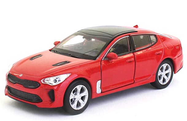 Diecast 2018 Kia Stinger Model 1:38 Scale Black / White / Red