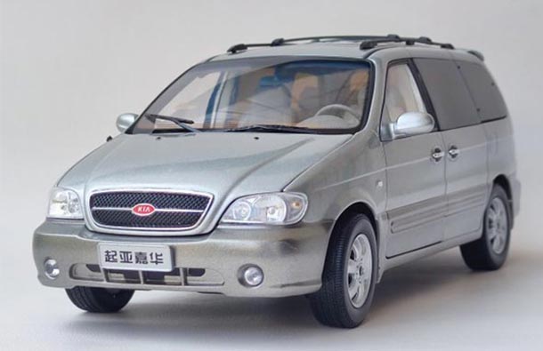 Diecast 2005 Kia Carnival Model 1:18 Scale Blue / White / Gray