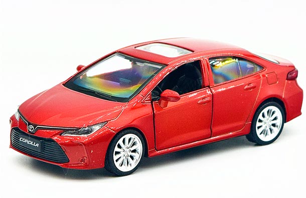 Diecast 2019 Toyota Corolla Car Toy 1:43 Scale White / Orange