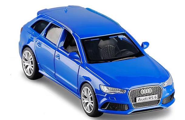 Diecast Audi RS6 Avant Car Toy 1:36 Scale Blue / Gray / Black