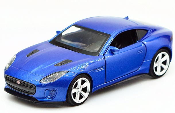 Diecast Jaguar F-type Coupe Car Toy 1:36 Scale Blue / Red