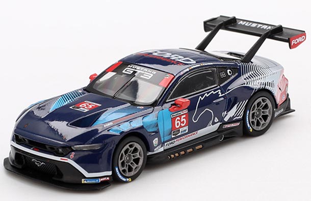 Diecast Ford Mustang GT3 Model 1:64 Scale Deep Blue By MINI GT