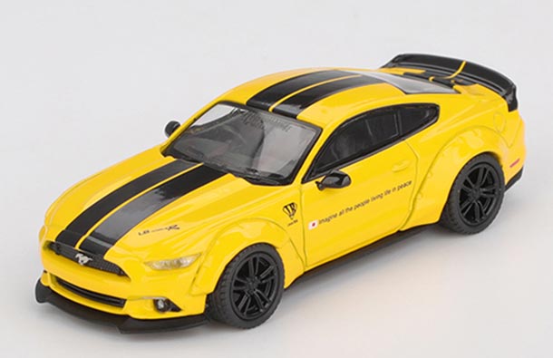 Diecast Ford Mustang Model 1:64 Scale Yellow By MINI GT