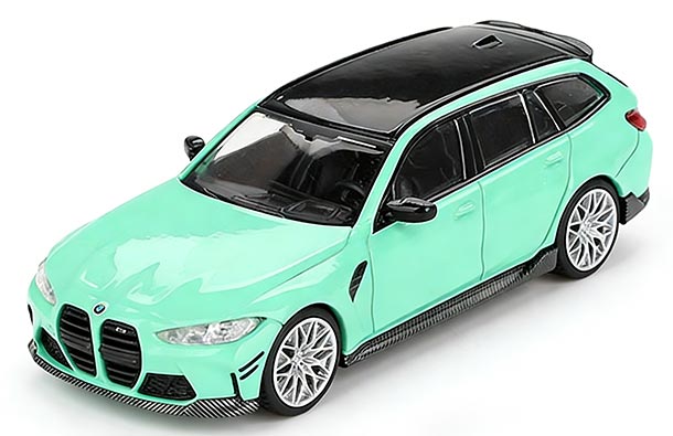 Diecast BMW M3 M-Performance Touring G81 1:64 Green By MINI GT