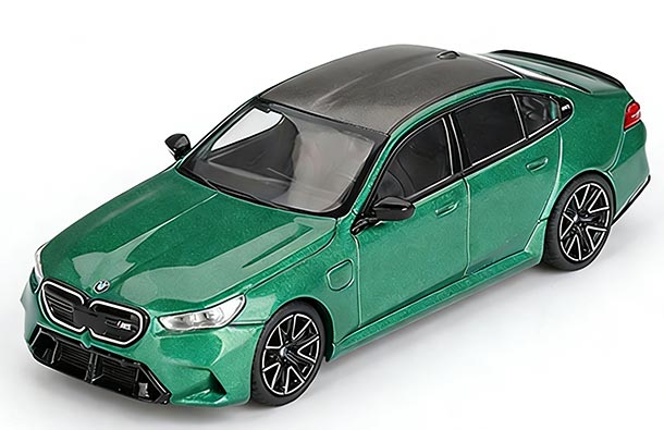 Diecast 2024 BMW M5 G90 1:64 Scale Green By MINI GT