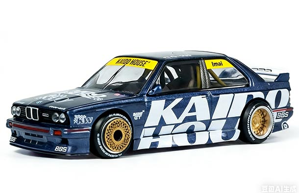 Diecast BMW M3 E30 Coupe 1:64 Scale Deep Blue By MINI GT