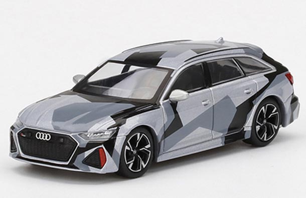 Diecast 2020 Audi RS 6 Avant C8 Model 1:64 Scale Silver MINI GT