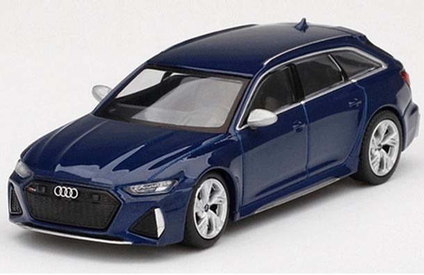 Diecast 2020 Audi RS 6 Avant C8 Model 1:64 Deep Blue By MINI GT