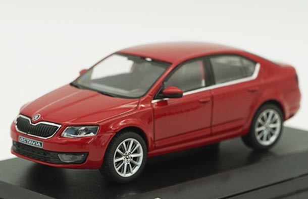 Diecast Skoda Octavia Car Model 1:43 Scale Red / Golden