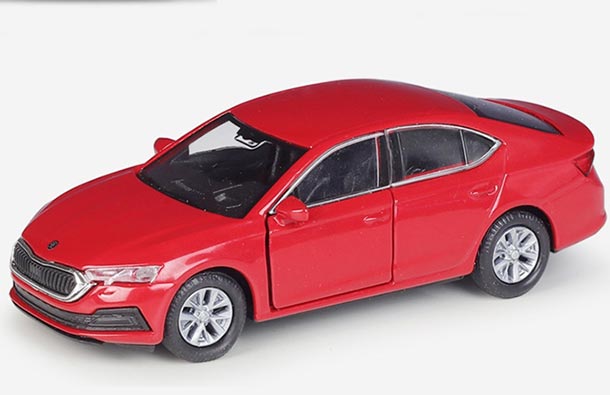 Diecast Skoda Octavia Car Toy 1:36 Scale Red By Welly