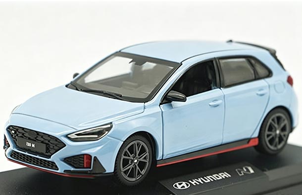 Diecast Hyunda i30 N Car Model 1:38 Scale Blue