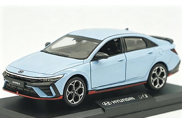 Diecast Hyunda Avante N Facelift Car Model 1:38 Scale Blue
