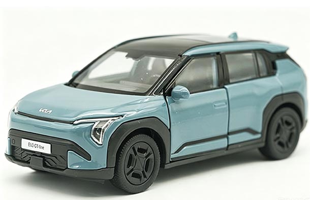 Diecast Kia EV3 GT-Line Model 1:38 Scale Blue / Green / White
