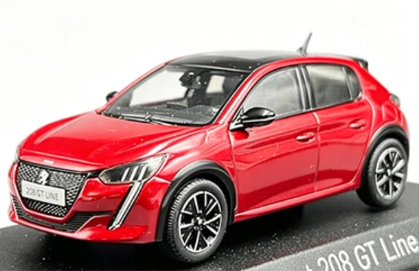 Diecast 2019 Peugeot 208 GT Line Model 1:43 Scale Red By NOREV