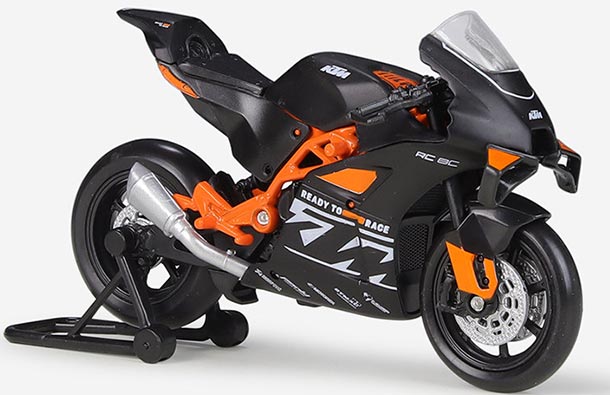 Diecast KTM RC 8C Motorcycle Model 1:18 Black / Orange By Welly [VB4A798]