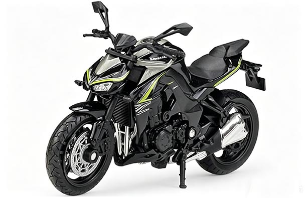 Diecast 2017 Kawasaki Z1000R Model 1:18 Scale Black By Welly