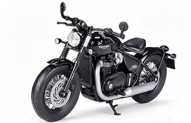 Diecast Triumph Bonneville Bobber Model 1:12 Black By Welly
