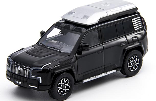 Diecast 2023 BYD Yangwang U8 Model 1:64 Scale Black / Green
