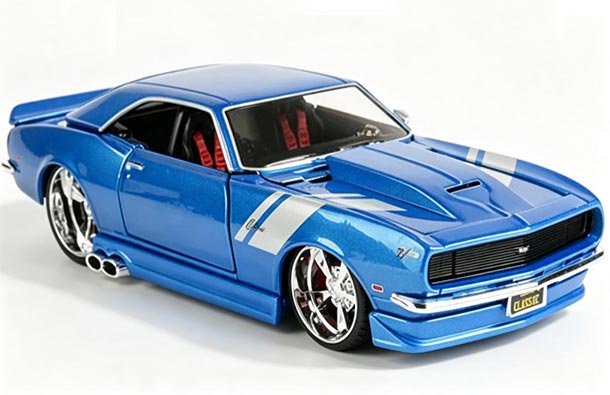 Diecast 1968 Chevrolet Camaro Z/28 Model 1:24 Blue By Maisto