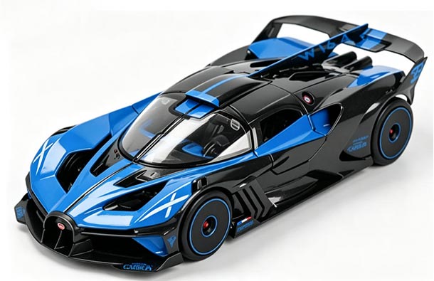 Diecast 2024 Bugatti Bolide Model 1:24 Blue / Yellow By Maisto