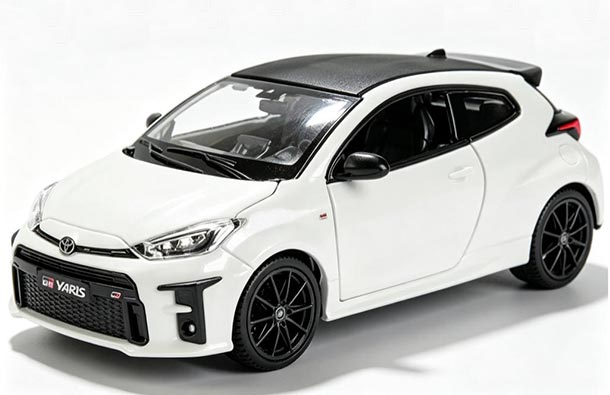 Diecast 2021 Toyota GR Yaris Model 1:24 White / Red By Maisto